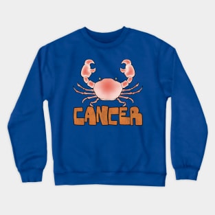 Front and Back Cancer Crab Crewneck Sweatshirt